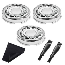 SH90/72 Replacement Shaving Head for Series 9000(S9xxx) 8000(S8xxx) SW97xx Shaver Replacement Heads with Cleaning Brush, Wet-Dry Shaver Accessories for 9000 Series Compatible, Not Original Pack of 3