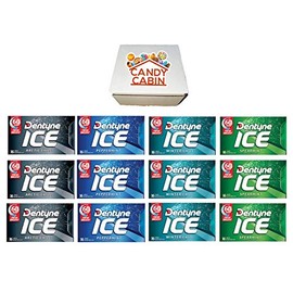 Dentyne Ice Sugar Free Gum, Variety Pack , 12 Packs of 16 Pieces By CANDY CABIN (ARCTIC CHILL-PEPPERMINT-WINTER CHILL-SPEARMINT)