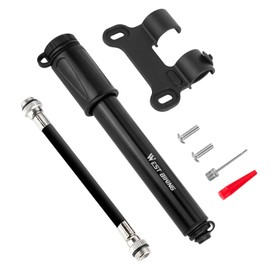 Mini Bicycle Pump with Hose Aluminium Wheel Pump with Frame Mount Small Air Pump Bicycle High Pressure Mini Hand Pump for Road Bike Mountain Bike