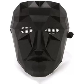 Yeesabella Korean Traditional Game Guard Mask, Novelty Masks Circle Triangle Square Boss Front Frontman, Face Mask for Soldier- Guardian, Player, Costume, Carnival, Theme Party