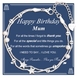 CheersLife Gifts for Mum - Mum Birthday Gifts for Mum from Daughter Son Happy Birthday Mum Presents Mums Mother Bday Gift Ideas Bracelets for Women Mum Bracelet Birthday Gifts for Women
