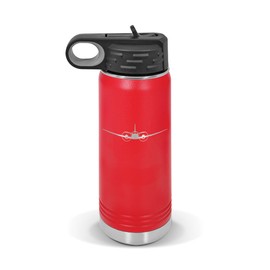 King Air C90 Water Bottle 20 oz - Laser Engraved w/Flip Top Removable Straw - Polar Camel - Stainless - Vacuum Insulated - Drinkware - c-90 Aircraft - Red