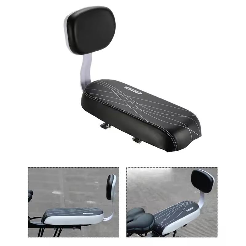 Bicycle Rear Rack Cushion for Passenger Seating – Padded Black