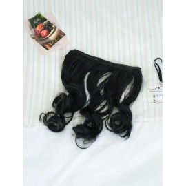 DAISO Attached Hair Piece 5 Pin Black