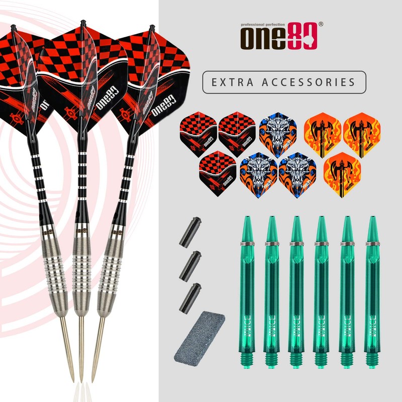 ONE80 90% Tungsten Professional Steel Tip Darts Set with Gift