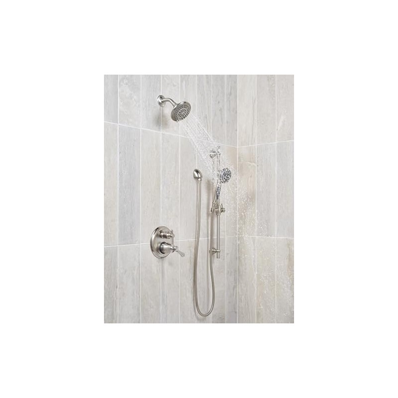 Delta Faucet 5-Setting Raincan Shower Head, Brushed Nickel Rain Shower