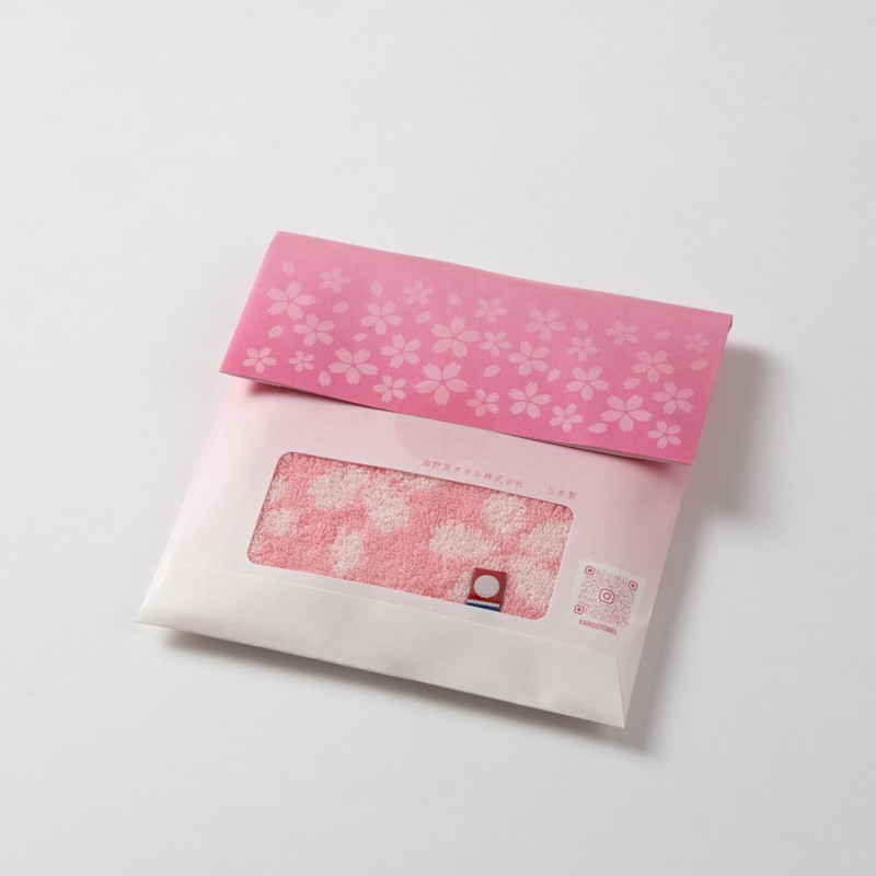 Imabari Handkerchief Towel with Package SAGURA Cherry Blossom Gradient, 9.8