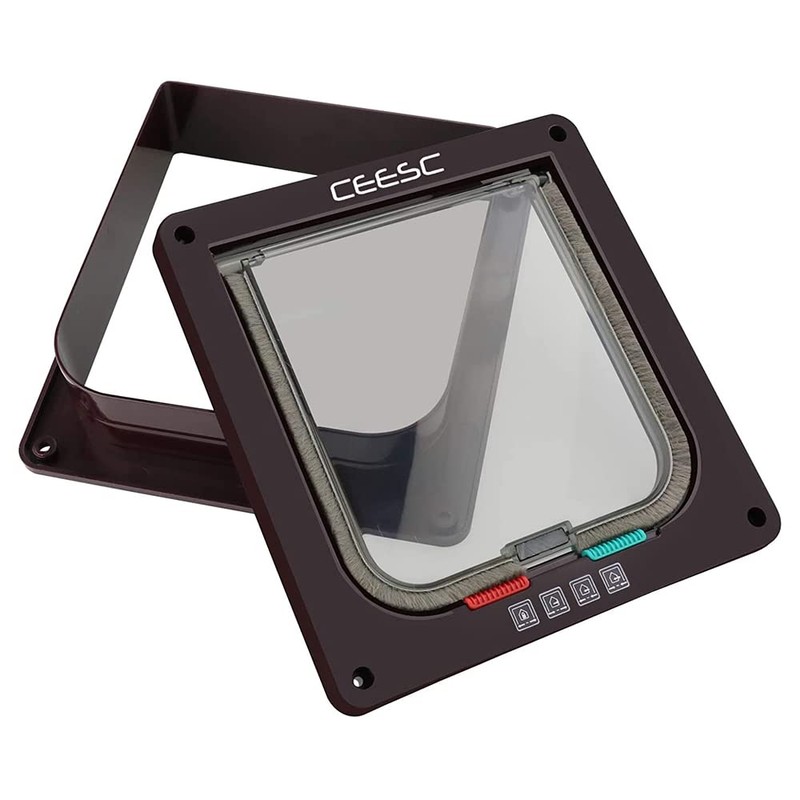CEESC 4-Way Pet Door Small for Dogs and Cats Pet
