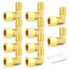 GASHER 10 conectores de tubo de compresión de codo de