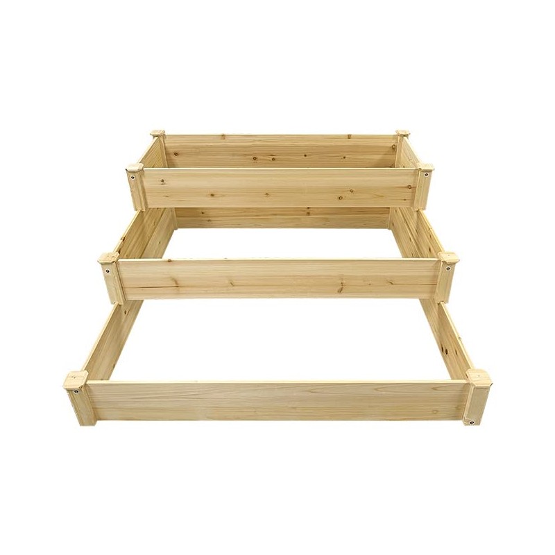 Panacea 82203 Cedar Three-Tiered Stair Step Garden Bed, 4'L x