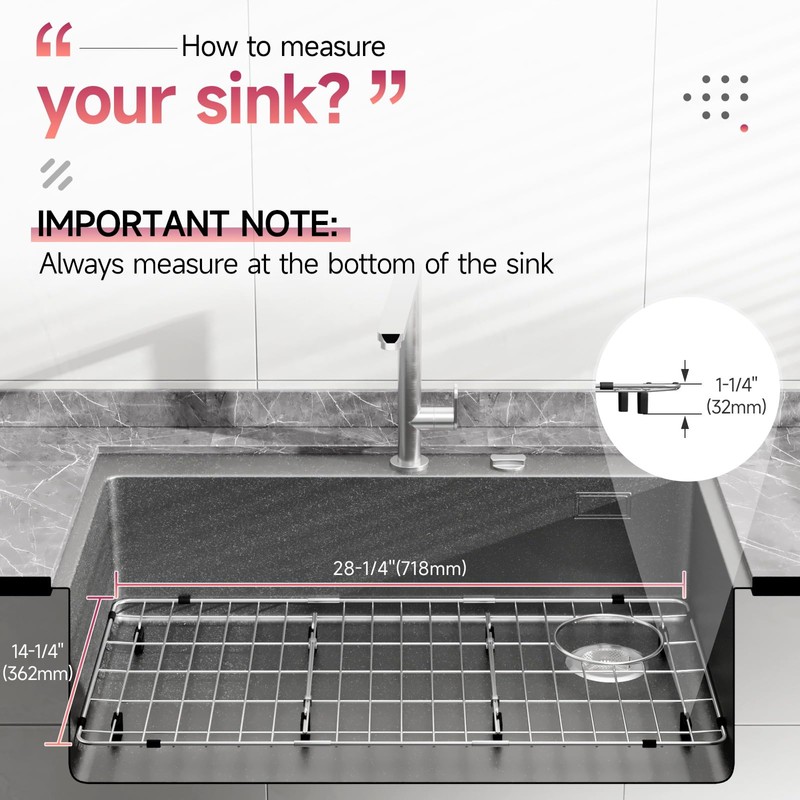 DPZM 28-1/4" x 14-1/4" x 1-1/4" Stainless Steel Sink Rack