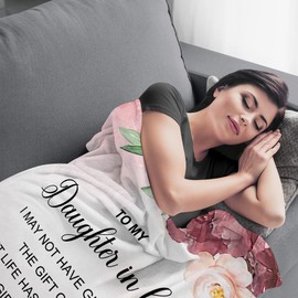 Daughter in Law Gifts - Daughter in Law Birthday Gifts - Gifts for Daughter in Law, Daughter in Law Gifts from Mother in Law, Daughter in Law Gifts for Christmas, Daughter in Law Blanket, 60"x50"