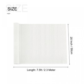 sourcing map Crepe Paper Roll 7.5ft Long 20 Inch Wide for Wedding Ceremony Various Large Festivals Decoration, White