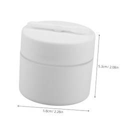 FRCOLOR 8pcs Travel Containers Double Layer Plastic Cream Jars with Magnetic Spoons Leak Makeup Pots for Skincare Cosmetics