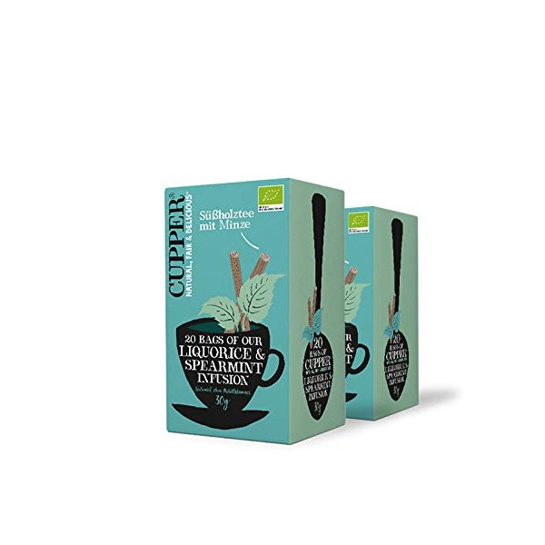 Cupper Licorice Tea with Peppermint Pack of 2 x 30