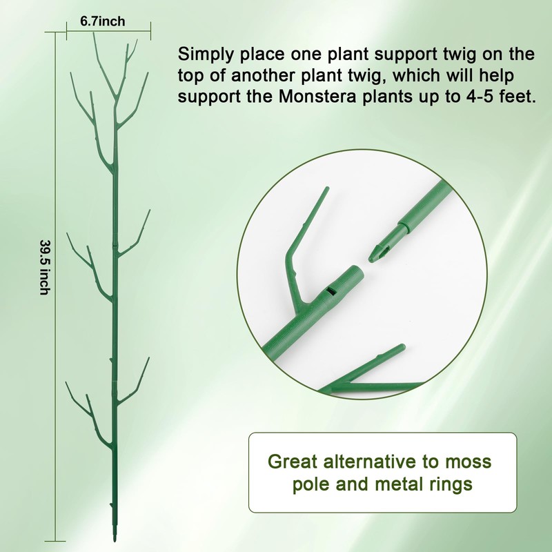 Qaobo 10 Pack Stackable Plant Support Stakes, Climbing Plant Support