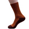 Socks with Milled, Deer Natural, Rust Red, 100% Wool (47/48),
