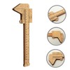 GLEAVI Wood Caliper Measuring Ruler Portable Straight Ruler for Students