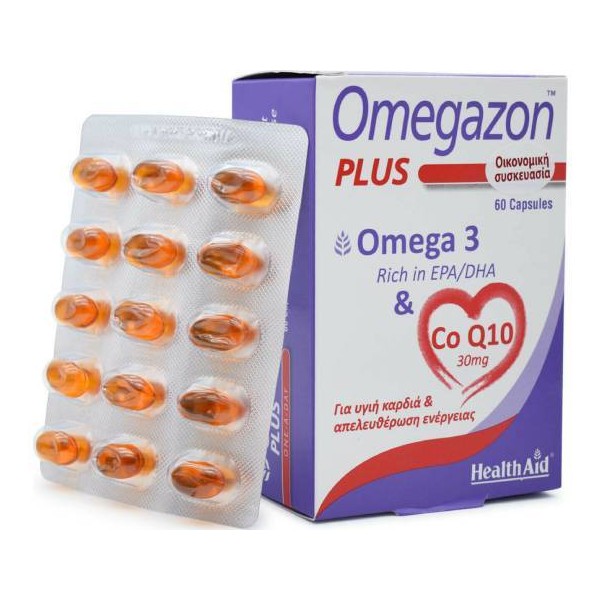 Health Aid Omegazon Plus Omega-3 & Co-Q10 30mg, 60caps