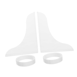 Housoutil 2pcs Bathroom Sink Splash Guard Acrylic Bathtub Water Guards Non-Slip Easy to Install