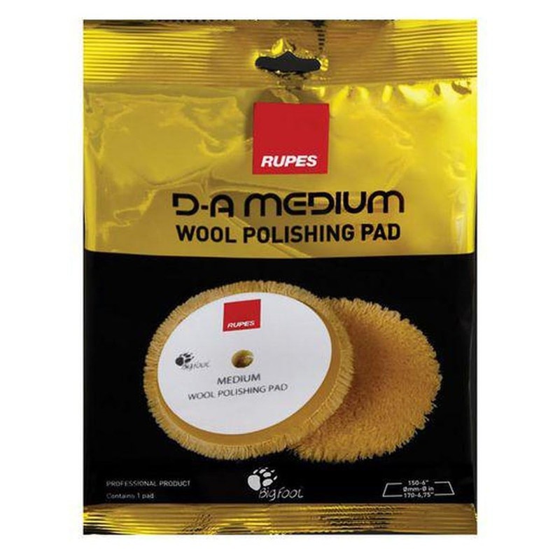 RUPES Bigfoot 9.BW150M Medium Grit Wool Polishing Pad for Use