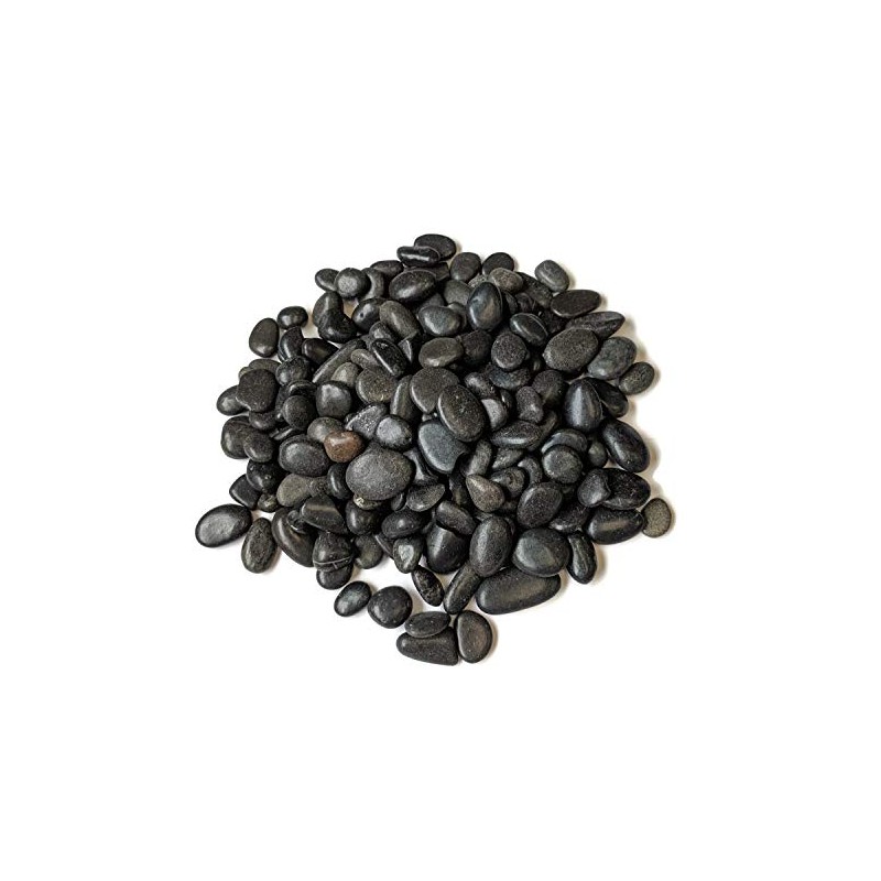 Midwest Hearth Decorative Polished Black Pebbles 3/8" Gravel Size (2-lb