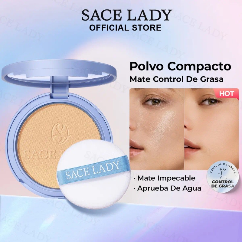 Sace Lady Polvo Compacto Fijador Matte Alta Cobertura