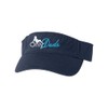 One Size Navy Visor Only Dads Funny Idea Embroidered Visor