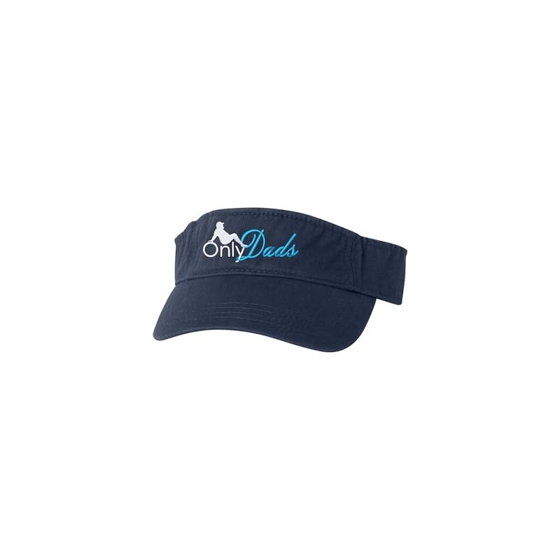 One Size Navy Visor Only Dads Funny Idea Embroidered Visor