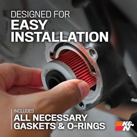 K&N Filtro de Aceite Powersports Cartucho KN-152 para Can-Am, Aprilia y Bombardier, Negro