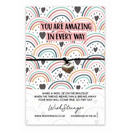 Wish String Bracelet You are Amazing - Wish Strings Wish Bracelet, Make a Wish, Thoughtful Gift, Letterbox Gift, Follow Your Dreams, Friendship bracelet, Rainbows