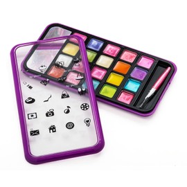 JA-RU Kids Makeup Beauty Toy Kit for Girls (6 Makeover Set) Cell Case w/Mirror, Brush & Eyeshadow Palette. Kids Real Makeup Washable & Non Toxic. Birthday Princess Party Gifts & Cosmetic Toys. 4645-6