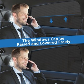 AFXXE Sonnenschutz Auto Baby mit UV Schutz, 2Pcs Universal Sonnenblende Auto Kinder, Autofenster Sonnenschutz Seitenscheibe für Die Meisten Autofenster mit Hohen Elastischen Material, Schwarzem