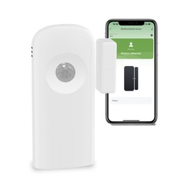 OUVOPO WiFi Door Sensor, Smart Door and Window Sensor Alarm, Multifunctional Sensor for Home Security, Remotely Monitors Door and Window Status, Checks Power, Compatible with Alexa