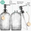 JASAI 2PACK 18 Oz Glass Soap Dispenser with Rust Proof
