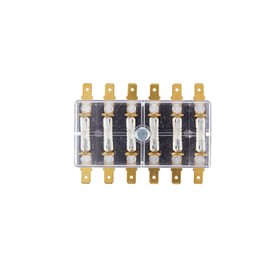 HELLA 8JD 002 291-141 Fuse Box - 6-pin connector - 8A - Crystal clear - Plug: Blade Terminal