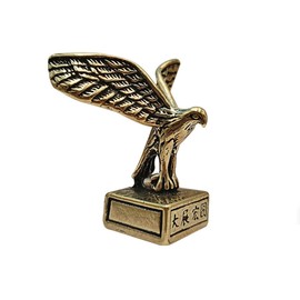 DMtse Brass Powerful Eagle Decor Statue Ornament for Animal Sculpture Lucky Grand Exhibition Prosperity for Collectibles Gift