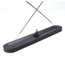 Wooden Incense Holder for Sticks & Cones - Modern Black Wooden 2 Incense Holder with Space for Cones, Incense Holder, Meditation Incense Holder, Cute Home Decor