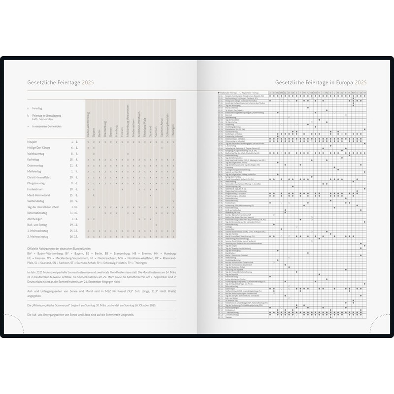 rido/idé Young Line (2025) "Shadows" Book Calendar, 2 Pages =