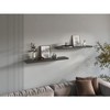 Floating Shelves, Matt Gray, 2-Tier, Modern Wall Shelves for Decor