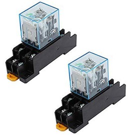 Yohii DPDT Power Relay Electromagnetic Relay IEC255 DC 12V Coil 8 Pin with Socket Base - 2pcs- (G7.23)