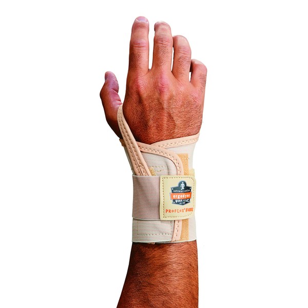 Ergodyne 70102 ProFlex 4000 Single Strap Wrist Support, Tan- Small, Right Hand
