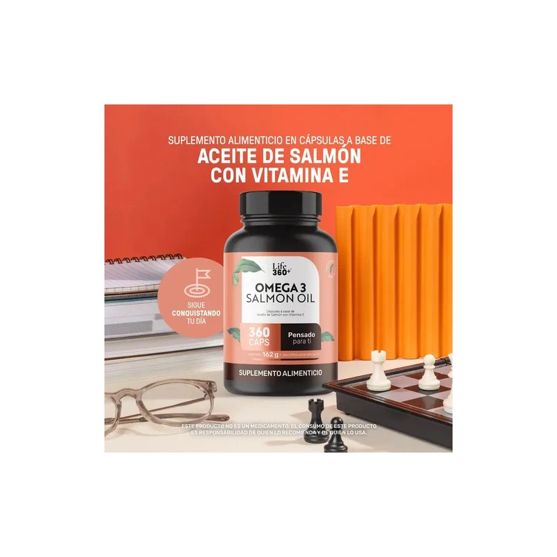 Omega 3 Aceite de Salmón y Vitamina E 360 Cápsulas
