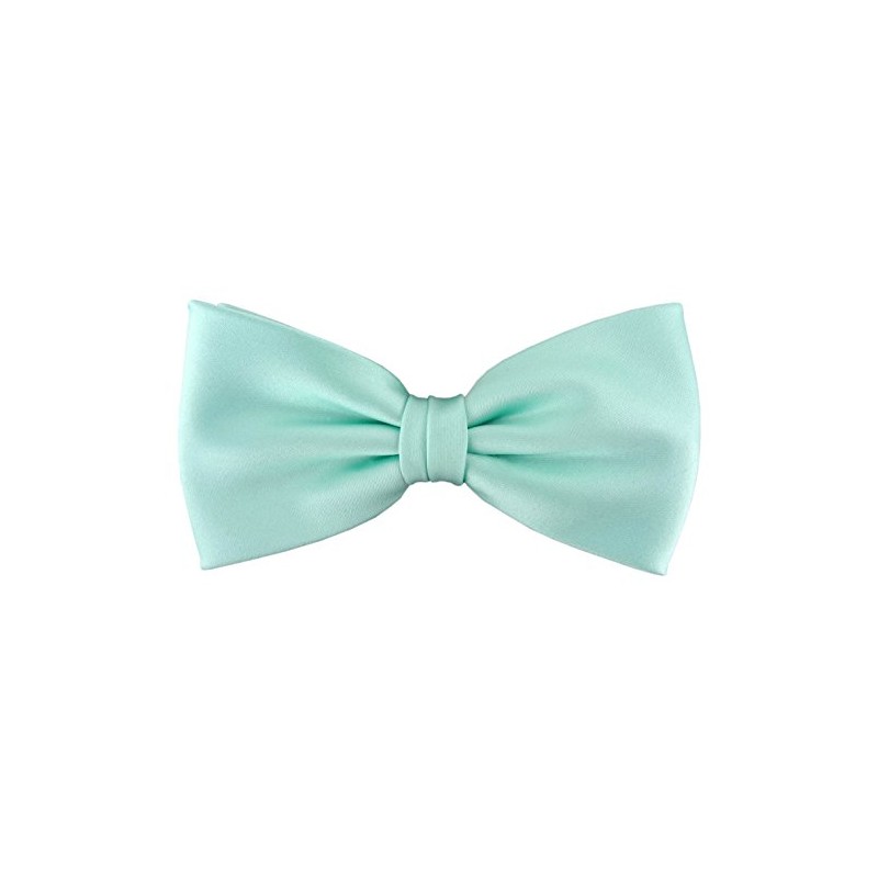 TigerTie Pre-tied Satin Bow Tie - Plain Colour + Gift
