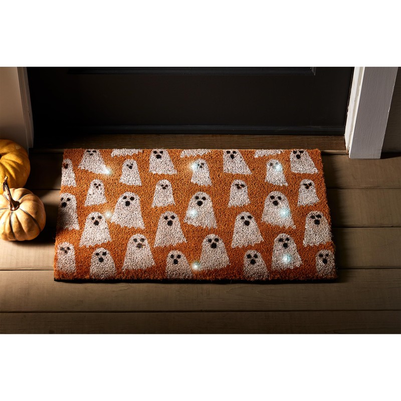 Mud Pie Glow Ghost Doormat; 18" x 29"