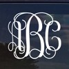 Custom Vine Monogram Initials Vinyl Decal / Bumper Sticker for