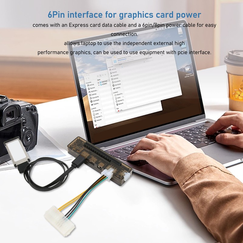 Laptop Video Card Dock Express Card Interface 6Pin 8Pin Power