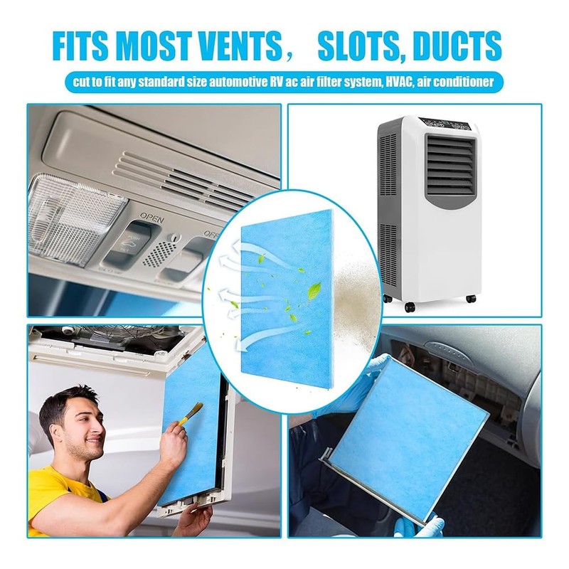 MERV 8 Reusable Air Vent Filter Cut to Fit Electrostatic