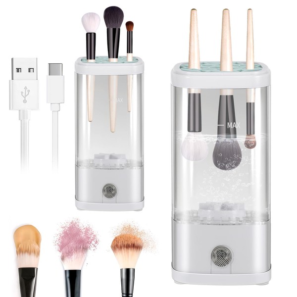 Electric Makeup Brush Cleaner, Automatic 2 in 1 Makeup Brush
