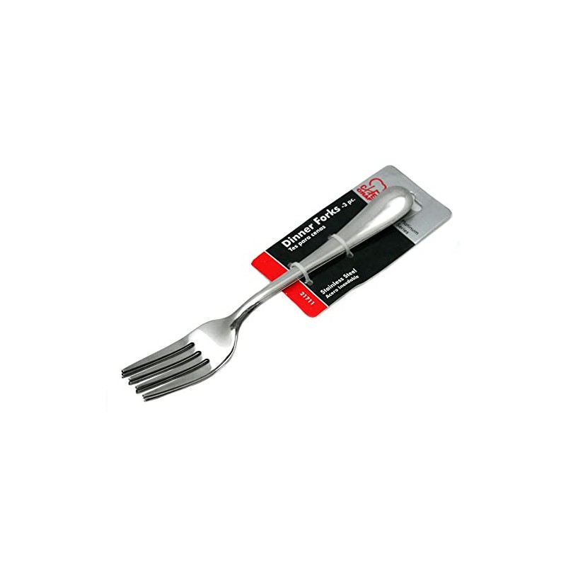 Chef Craft Heavy Duty Dinner Fork Set, 7.5 inches in